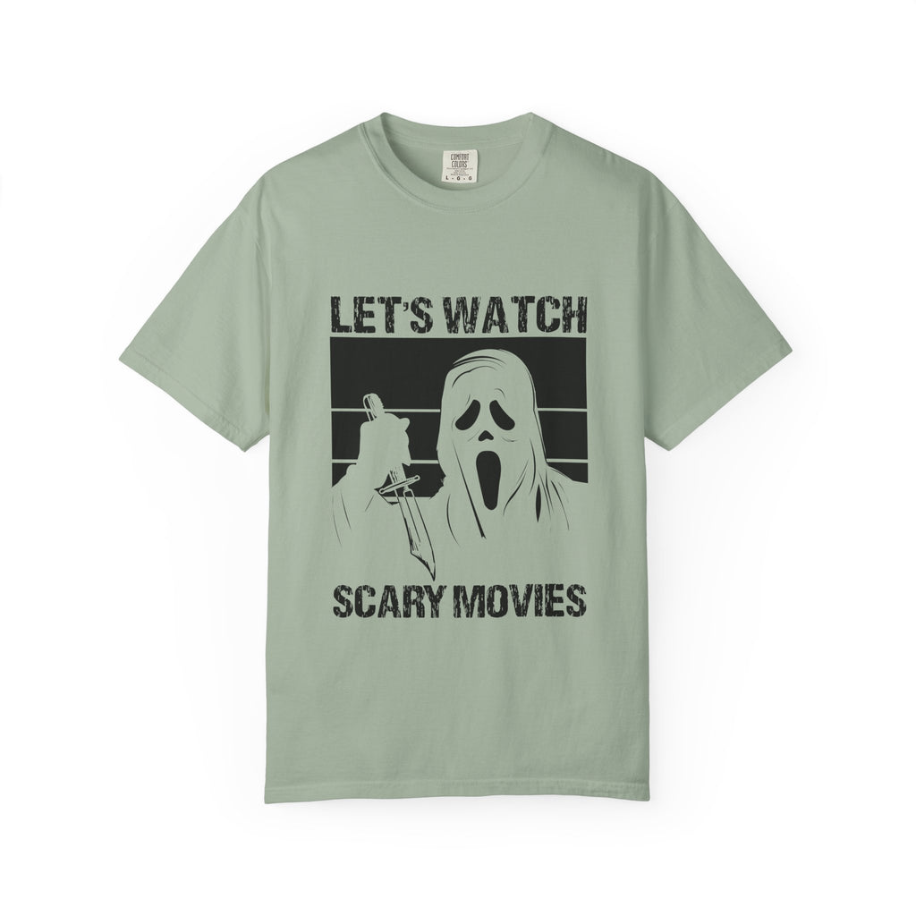 Scary Movies Tee — "Let’s Watch Scary Movies" Horror Graphic T-Shirt