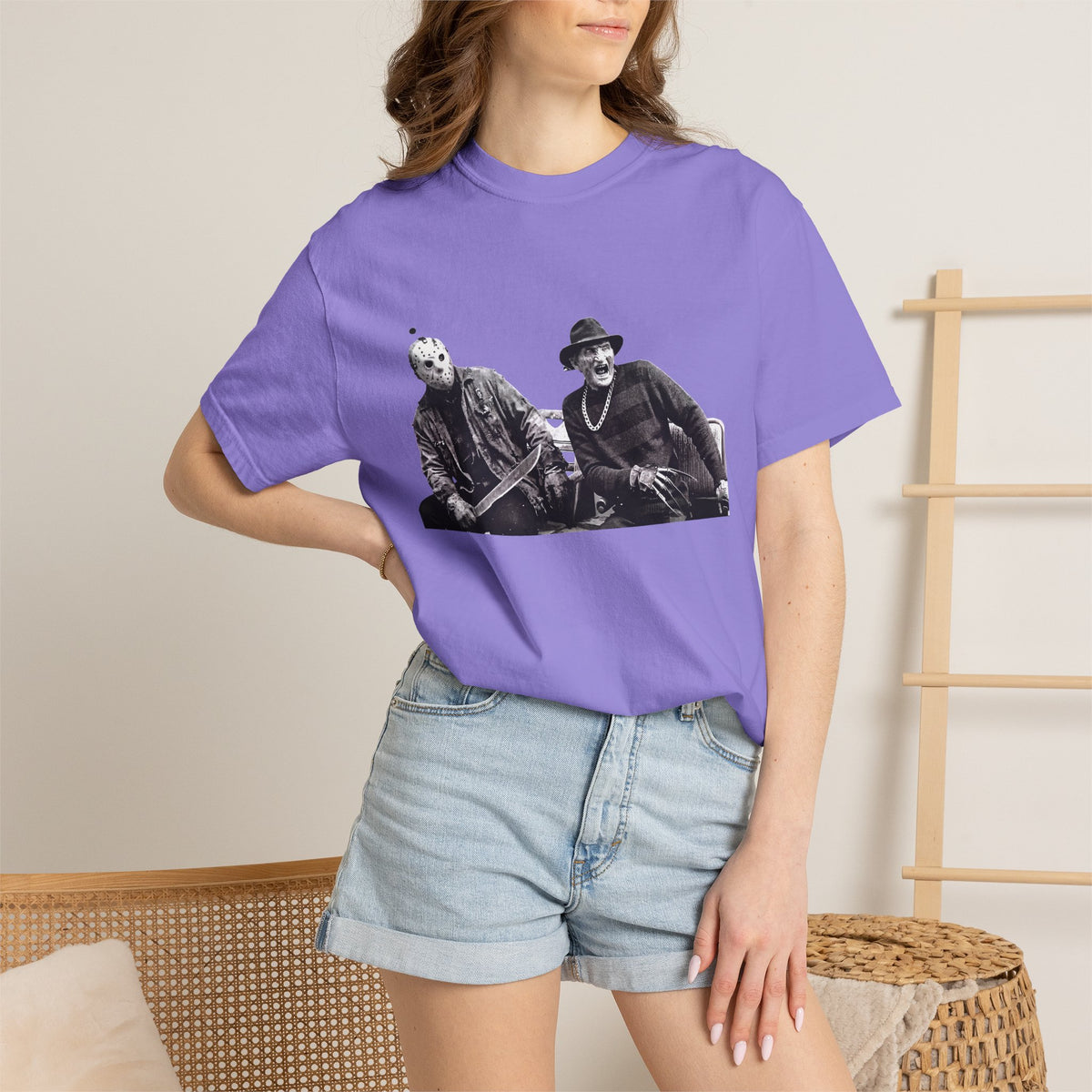 Vintage Horror Duo Graphic T-Shirt