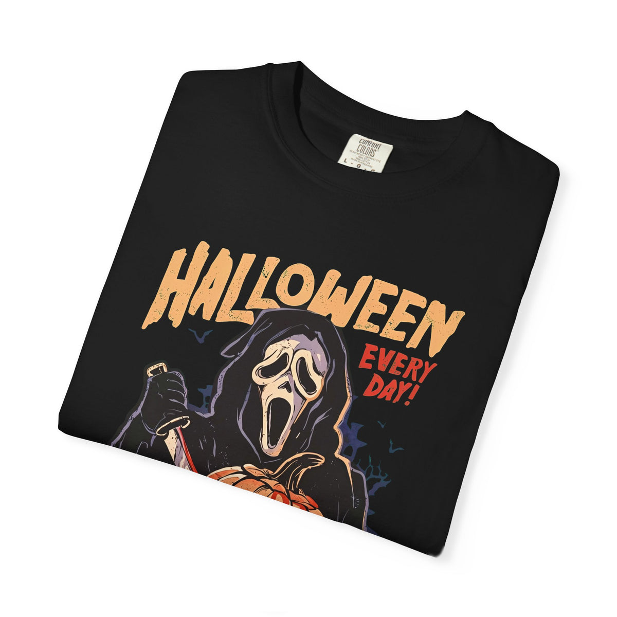Halloween Every Day T-Shirt — Scream Mask & Jack-o'-Lantern Graphic