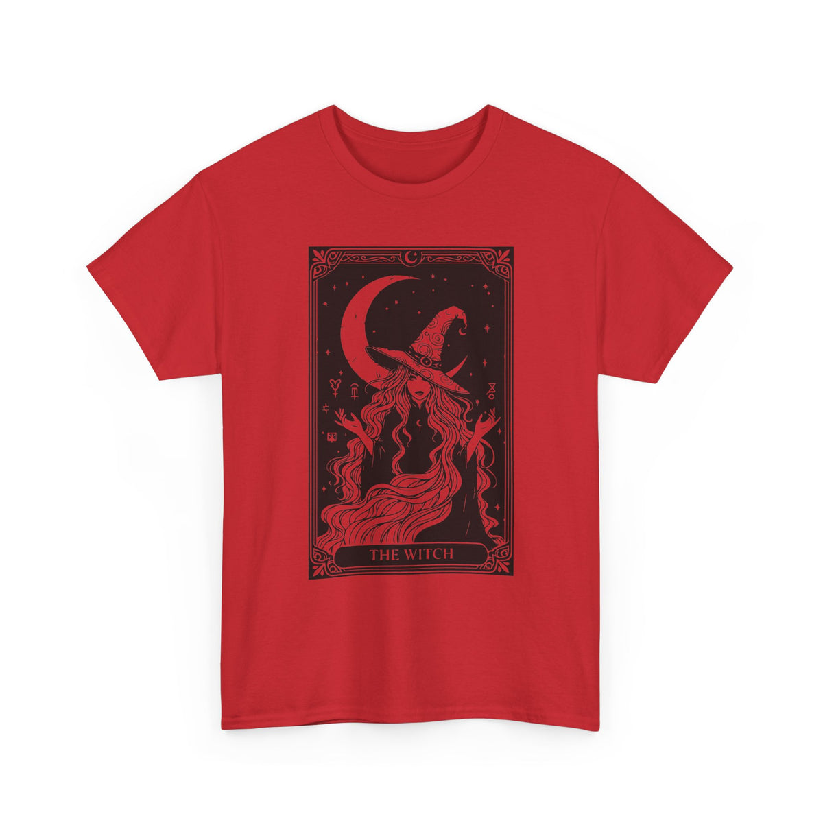 Witch & Moon T-Shirt — Mystical Tarot Art Graphic Tee