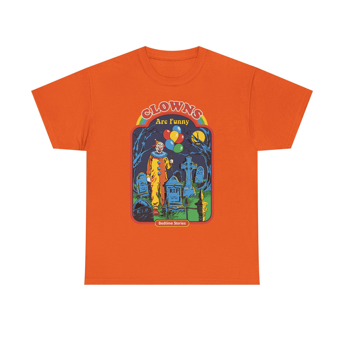 Creepy Clown Graveyard T-Shirt — "Clowns Are Funny" Halloween Tee