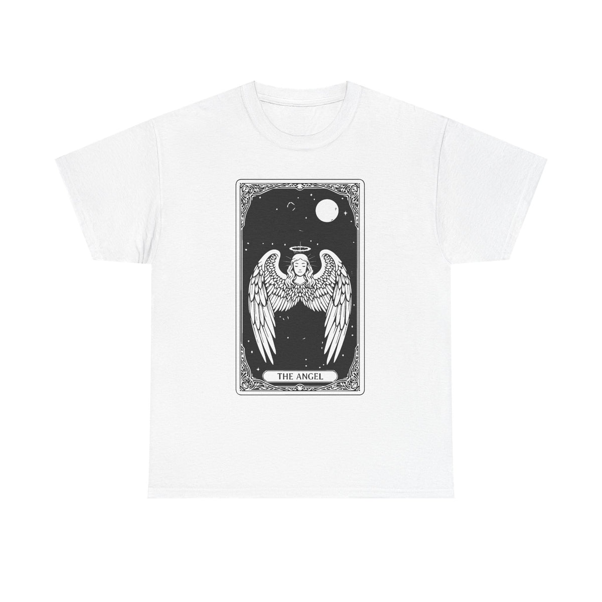 Tarot 'The Angel' Graphic Tee — Gothic Moonlight Angel Shirt