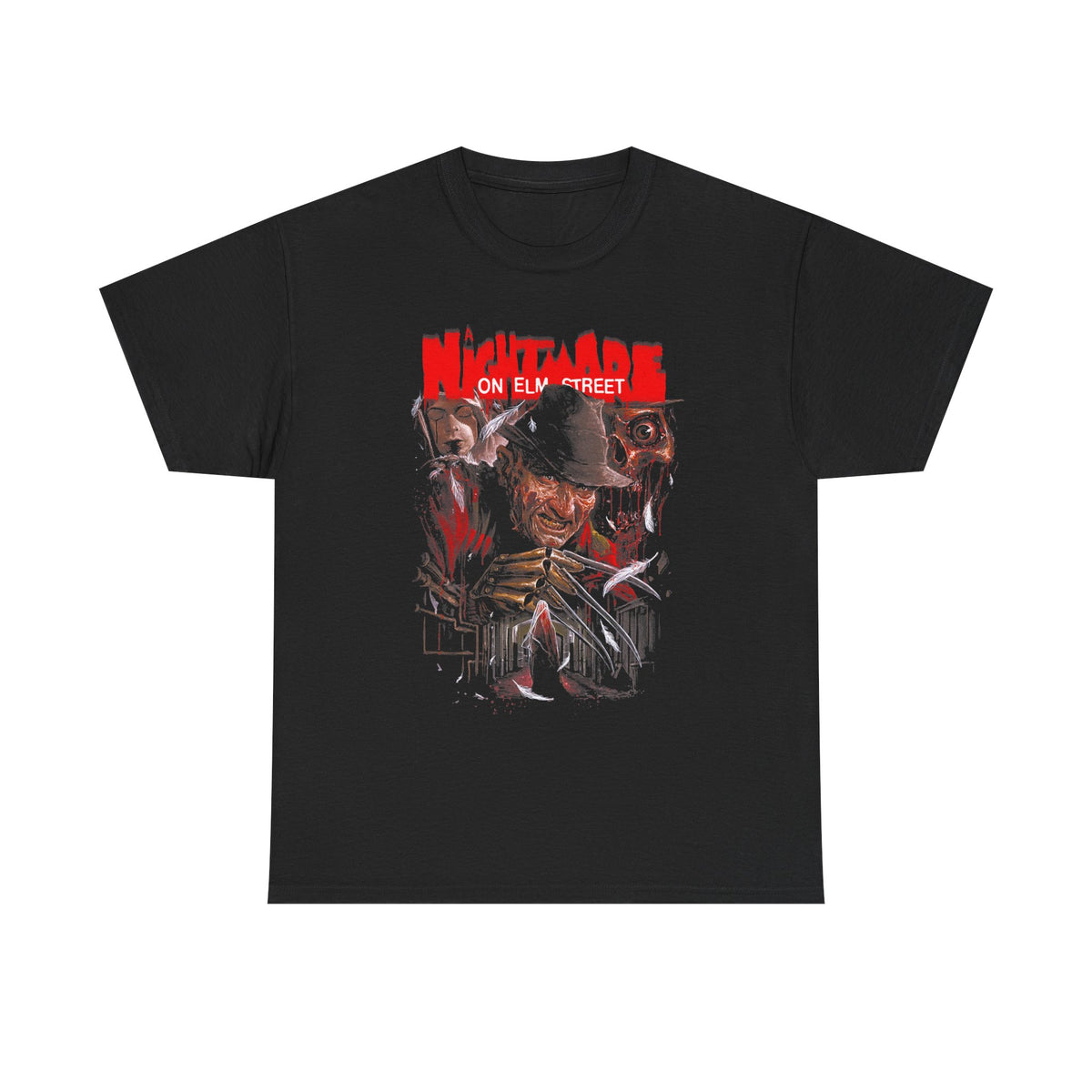 Horror Graphic Tee — 'Nightmare on Elm Street' Vintage Freddy Krueger Design