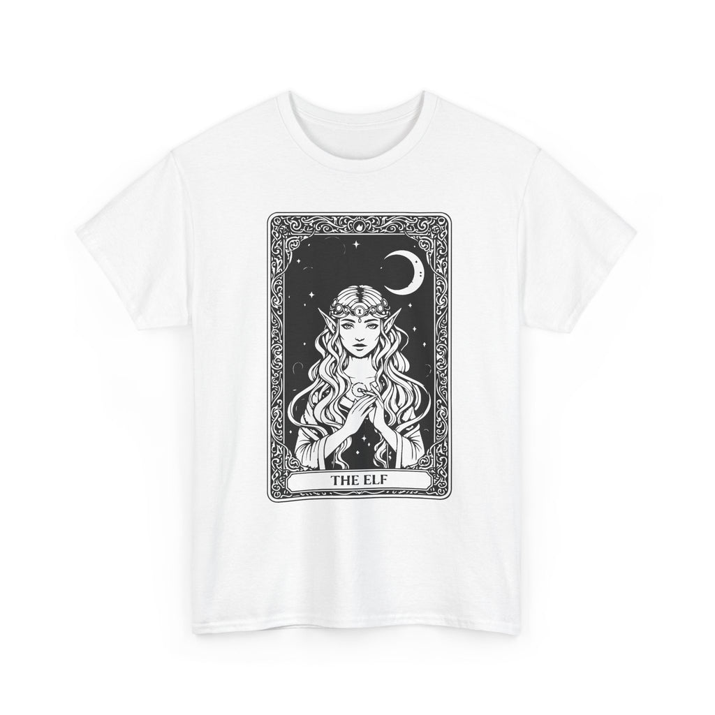 The Elf Tarot Card Tee — Mystical Moon Illustration T-Shirt