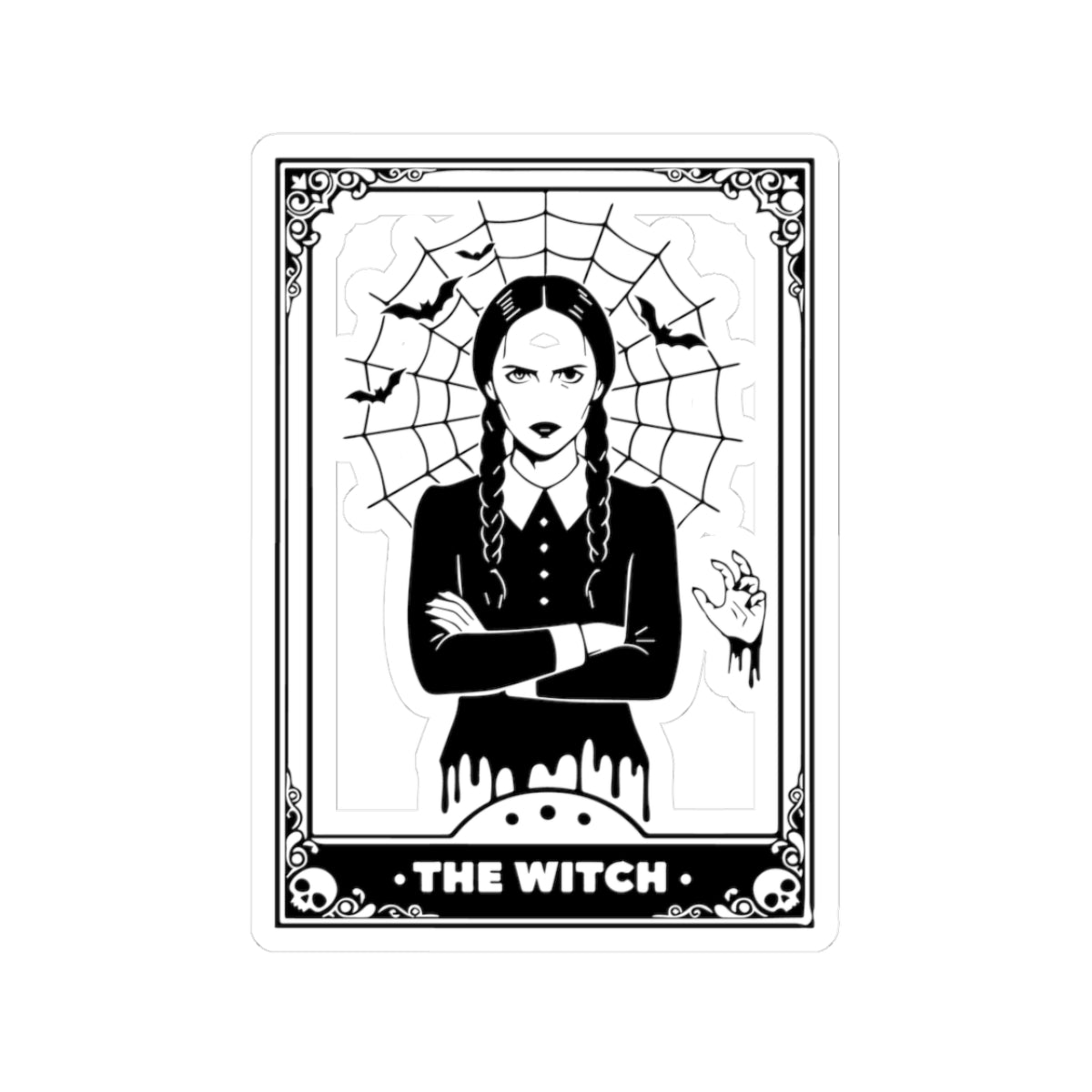 Tarot 'The Witch' Kiss-Cut Sticker — Gothic Witchy Decal