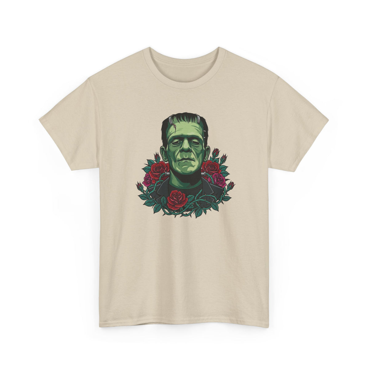Frankenstein Portrait Tee — Gothic Rose Monster T-Shirt