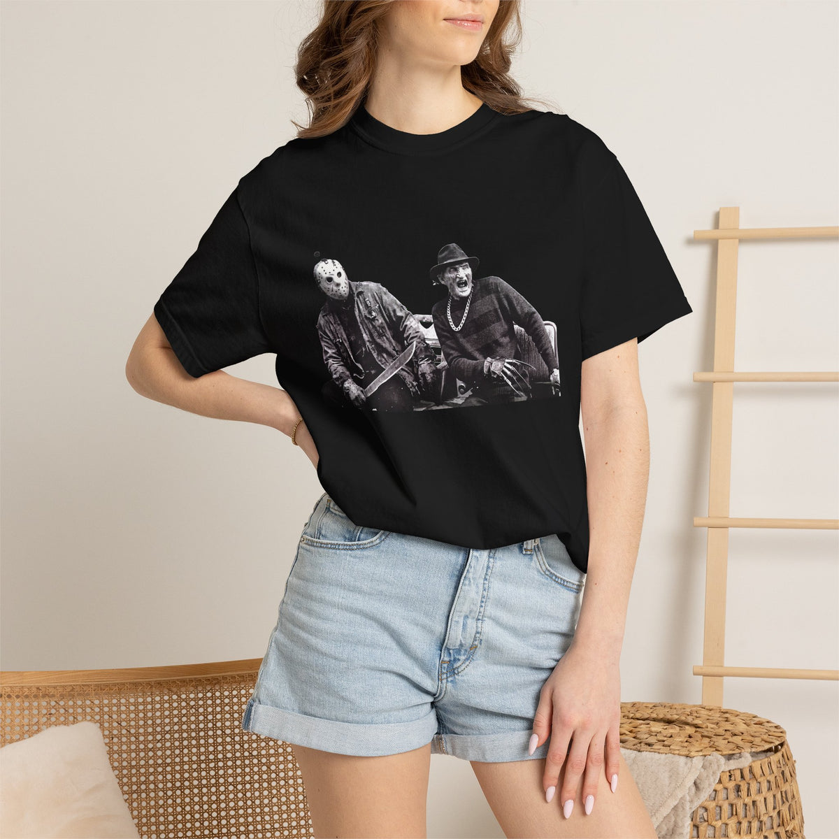 Vintage Horror Duo Graphic T-Shirt
