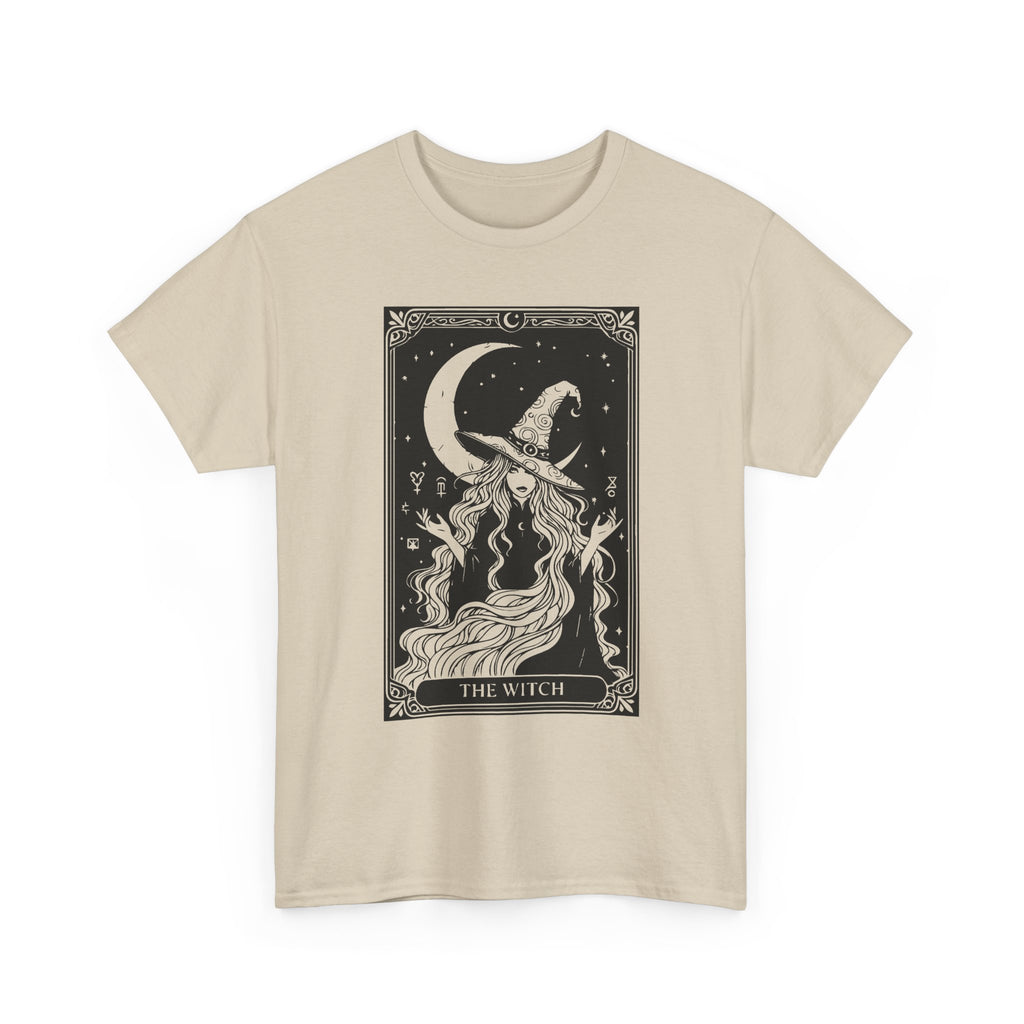 Witch & Moon T-Shirt — Mystical Tarot Art Graphic Tee