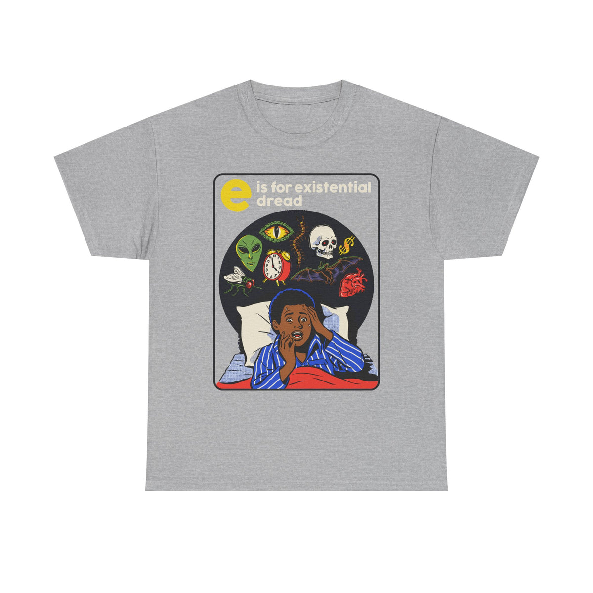 Nightmare Dreams Graphic Tee — Retro Horror Sleep Illustration