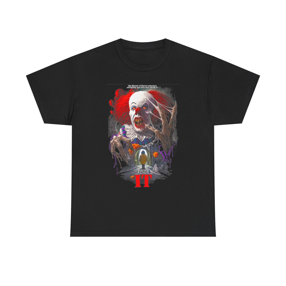 IT Movie Pennywise Horror T-Shirt — Scary Clown Graphic Tee for Halloween Fans