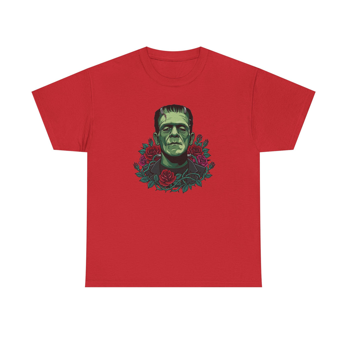 Frankenstein Portrait Tee — Gothic Rose Monster T-Shirt