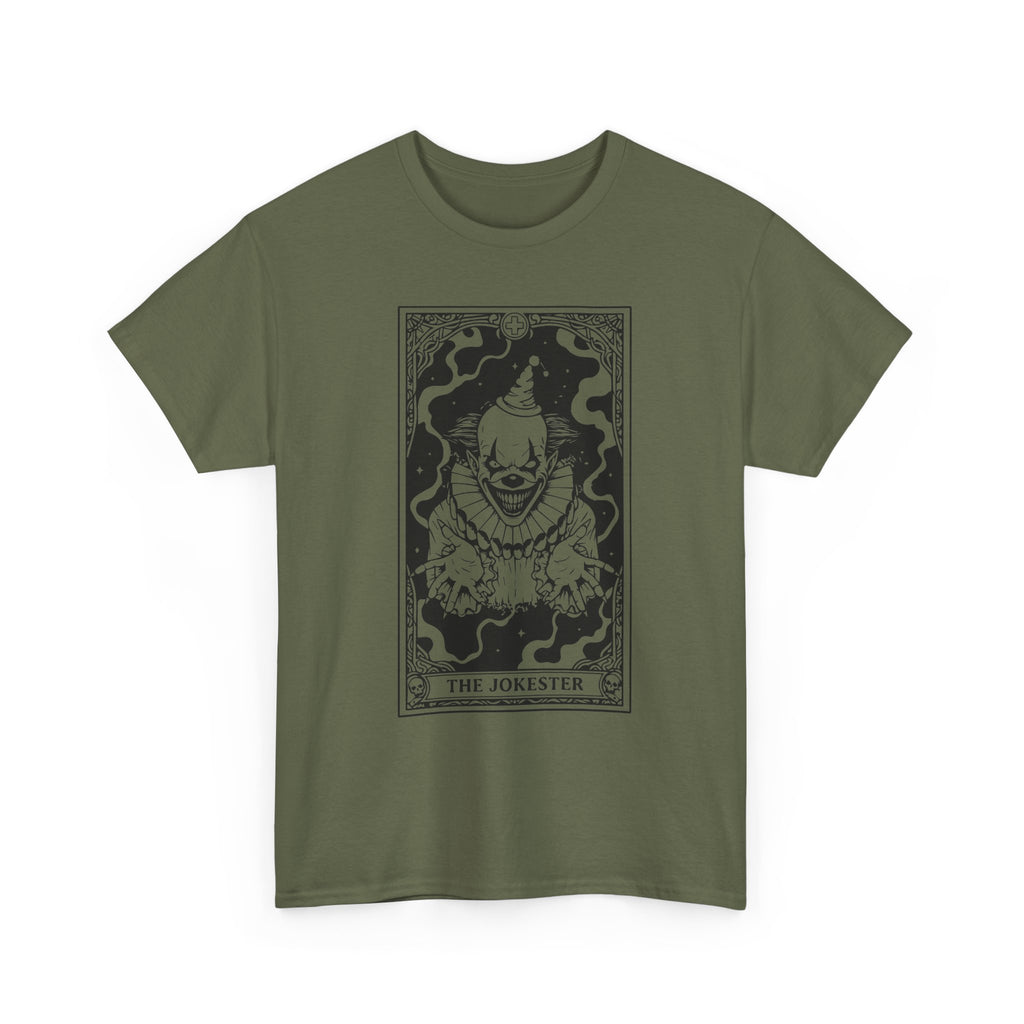 The Jokester Tarot T-Shirt — Gothic Clown Graphic Tee