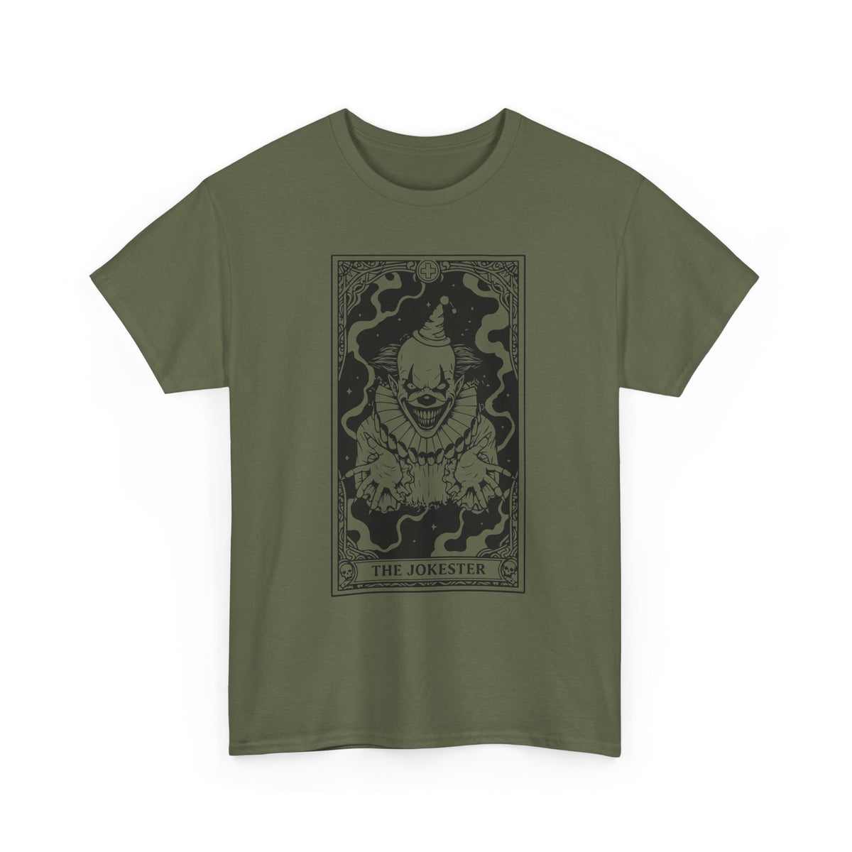 The Jokester Tarot T-Shirt — Gothic Clown Graphic Tee