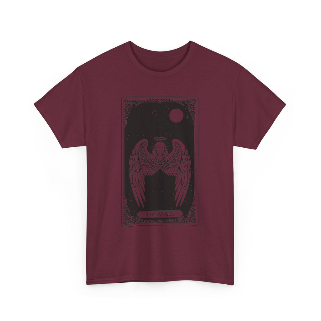Tarot 'The Angel' Graphic Tee — Gothic Moonlight Angel Shirt