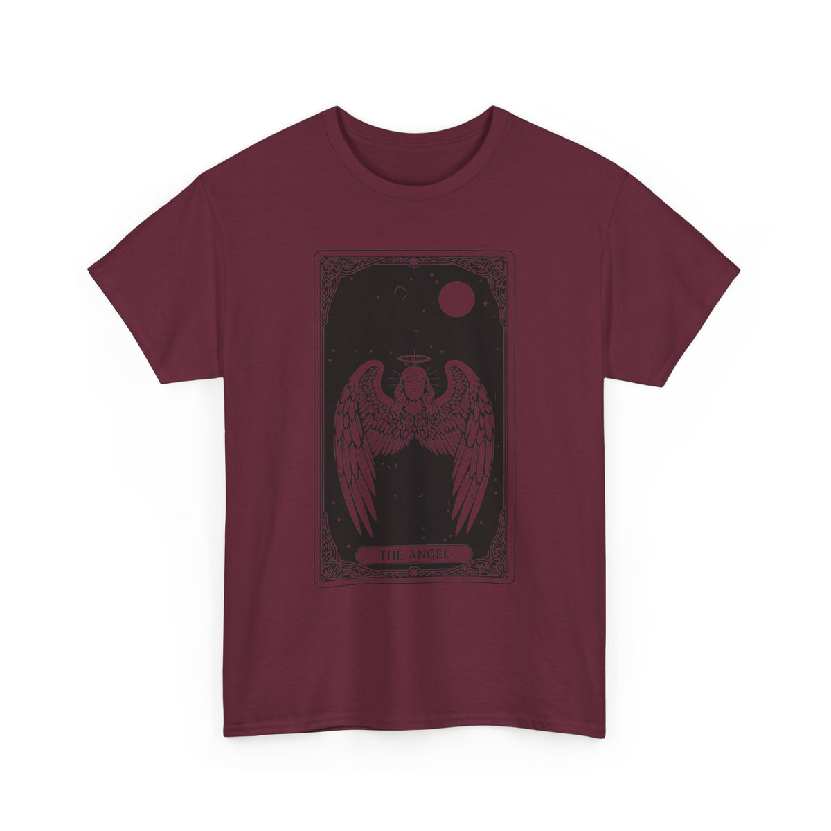 Tarot 'The Angel' Graphic Tee — Gothic Moonlight Angel Shirt