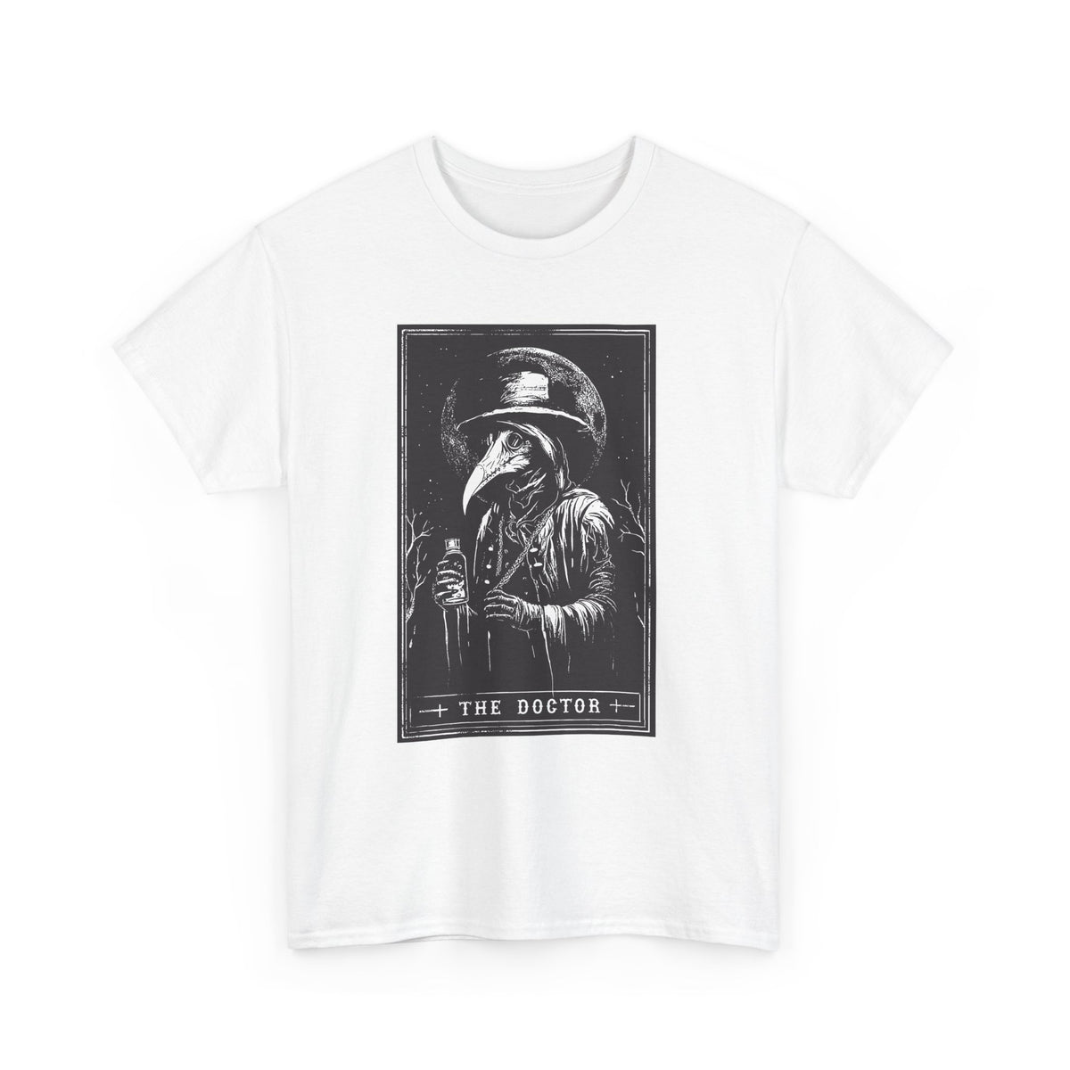 Graphic Tee — 'The Doctor' Plague Doctor Illustration T-Shirt