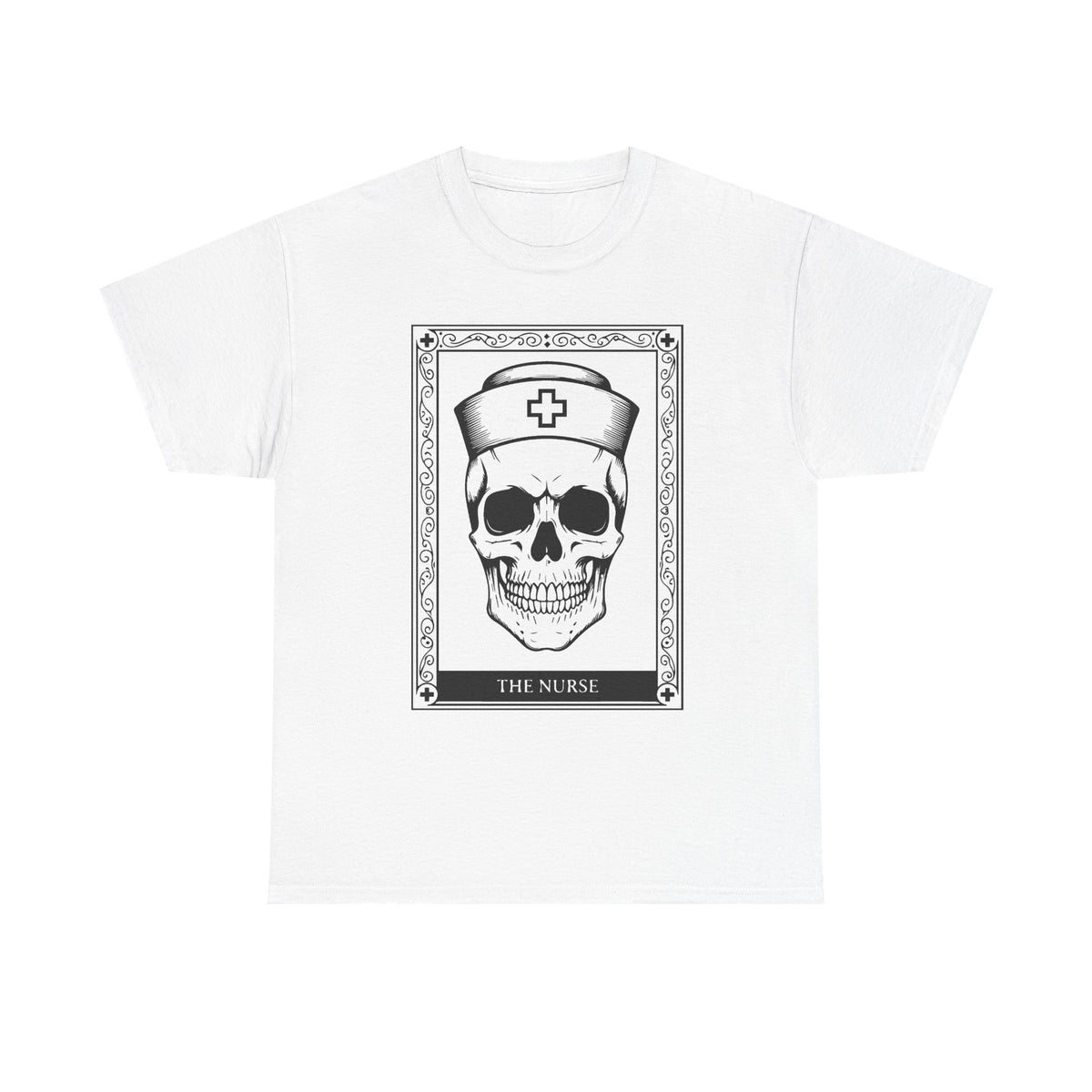 Nurse Skull Graphic Tee — Gothic Medical Skull T‑Shirt