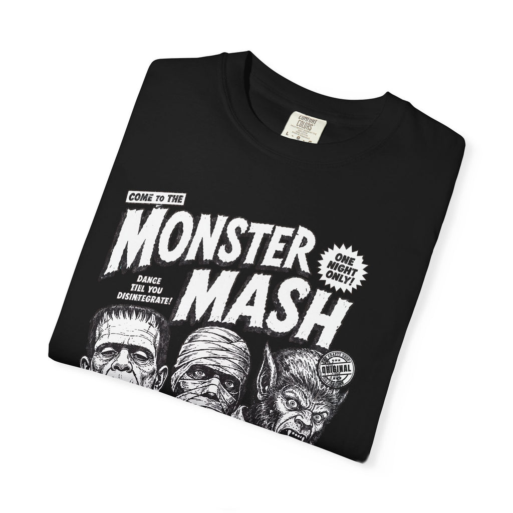 Monster Mash Vintage Horror T-Shirt — Retro Frankenstein Wolfman Mummy Concert Poster