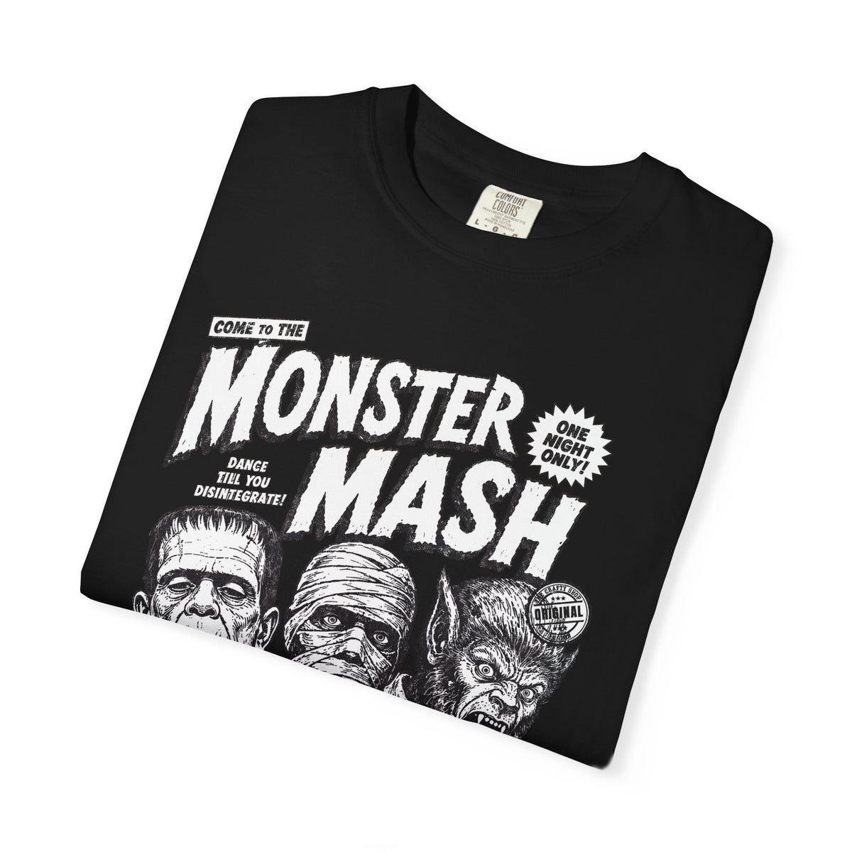 Monster Mash Vintage Horror T-Shirt — Retro Frankenstein Wolfman Mummy Concert Poster