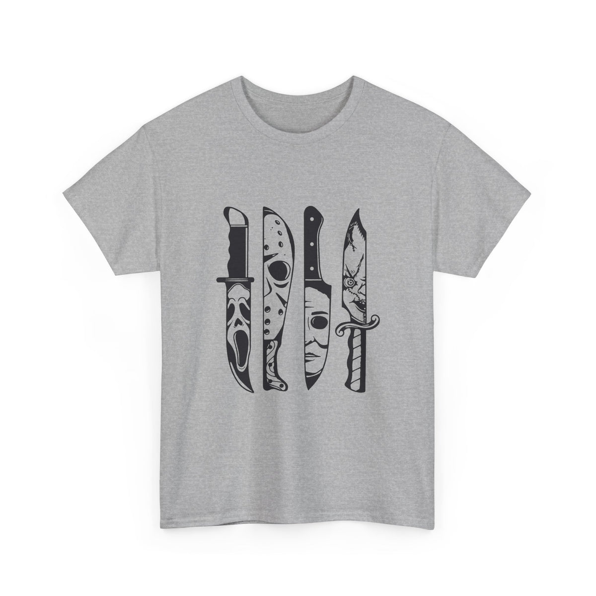Knife Silhouette Tee — Black Blade Graphic T‑Shirt
