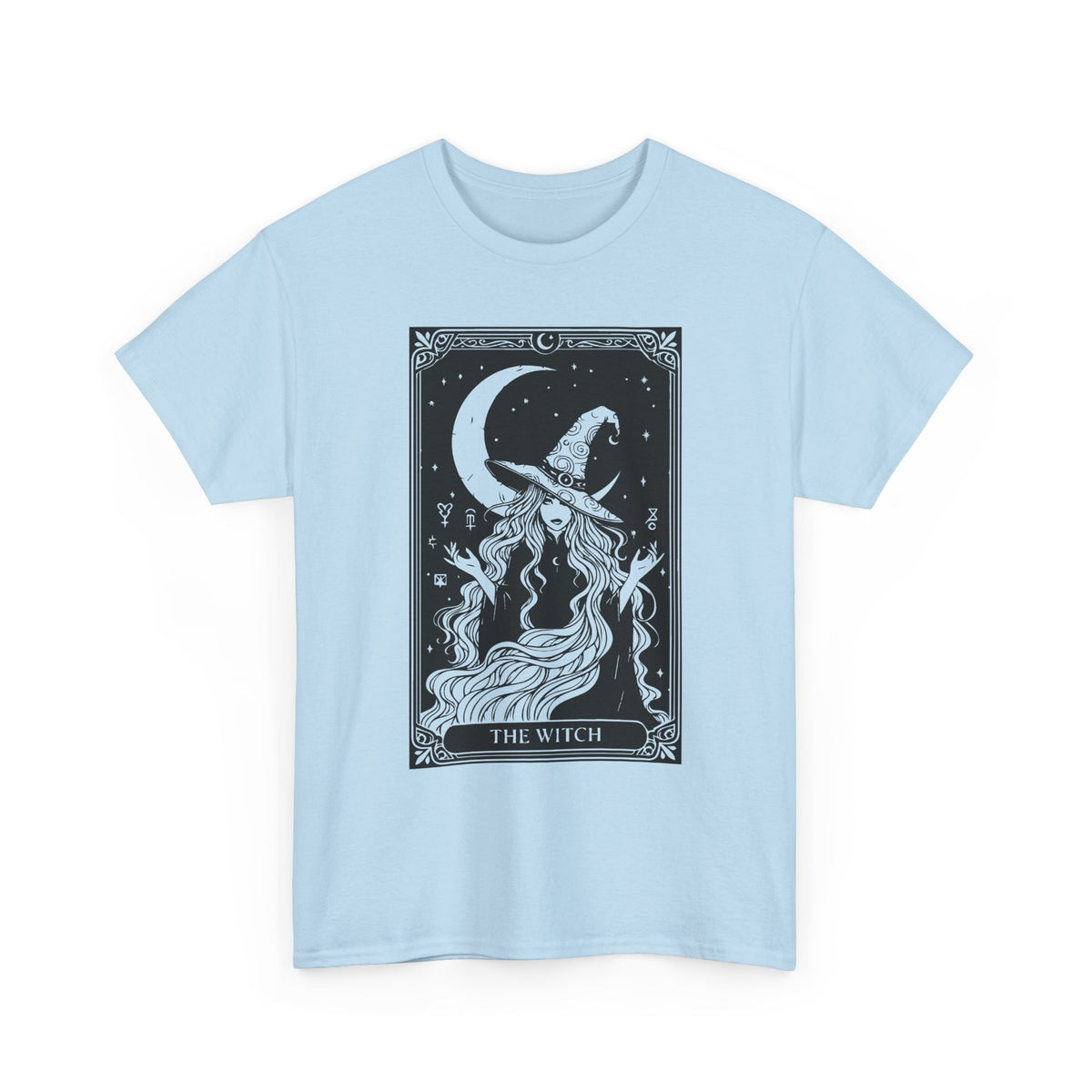 Witch & Moon T-Shirt — Mystical Tarot Art Graphic Tee
