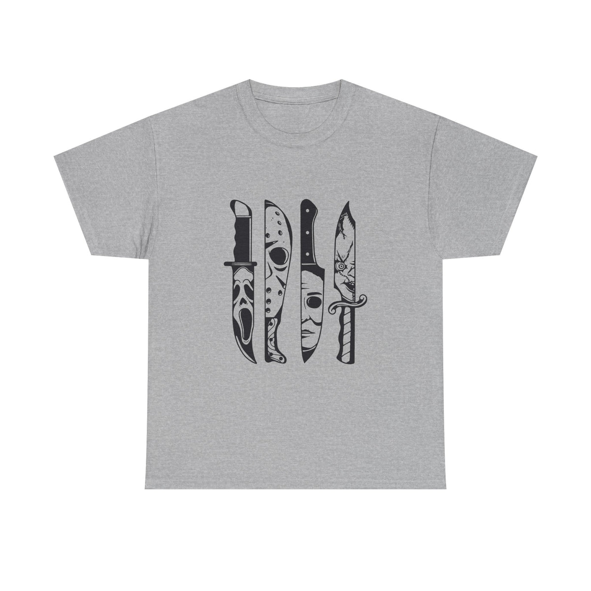 Knife Silhouette Tee — Black Blade Graphic T‑Shirt