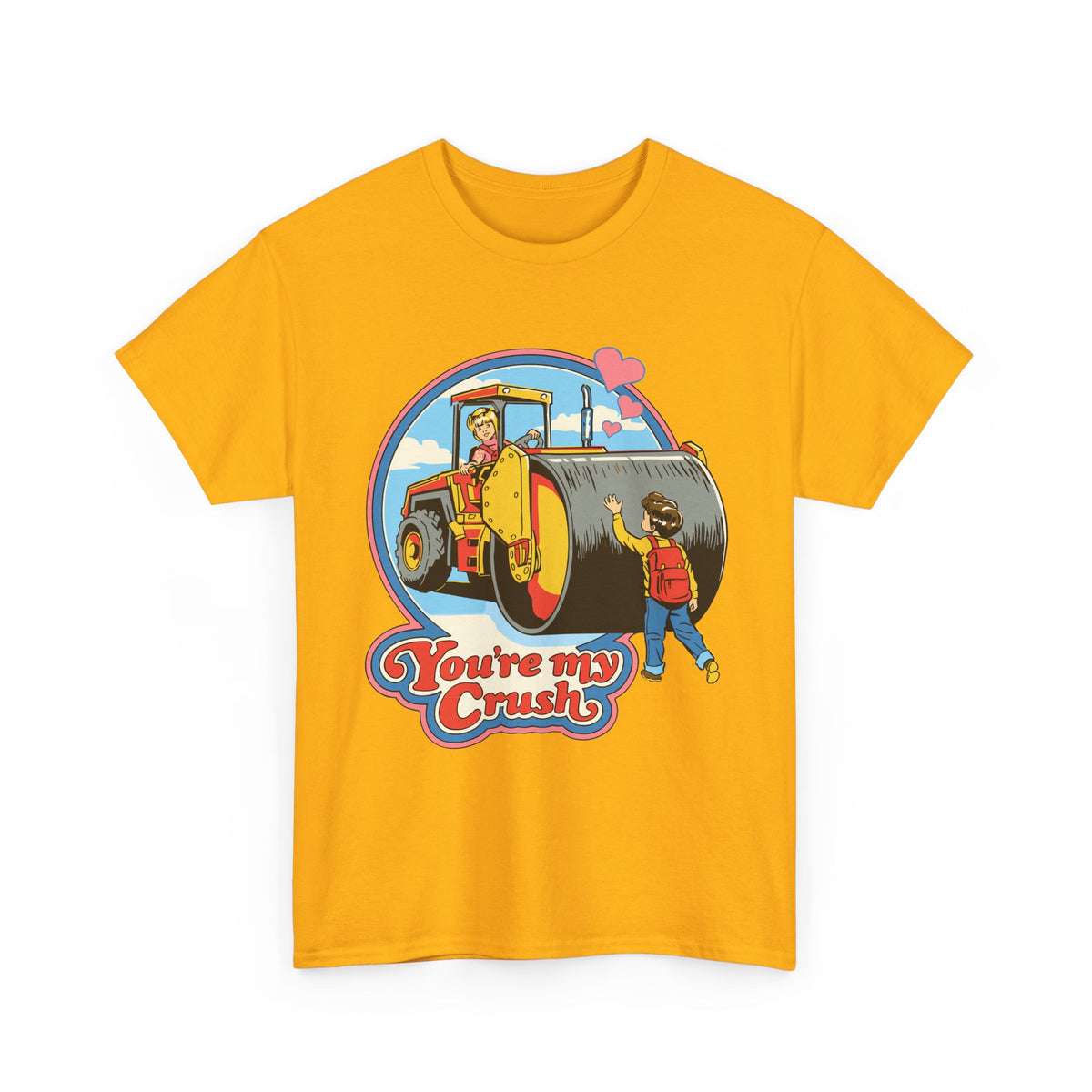 Vintage 'You're My Crush' Tee — Cute Construction Valentine T-Shirt
