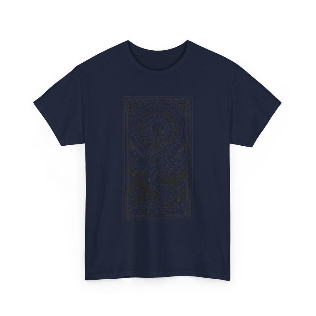 Tarot Skull Flame T‑Shirt — 'The Spooky' Gothic Graphic Tee