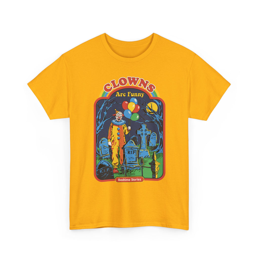 Creepy Clown Graveyard T-Shirt — "Clowns Are Funny" Halloween Tee
