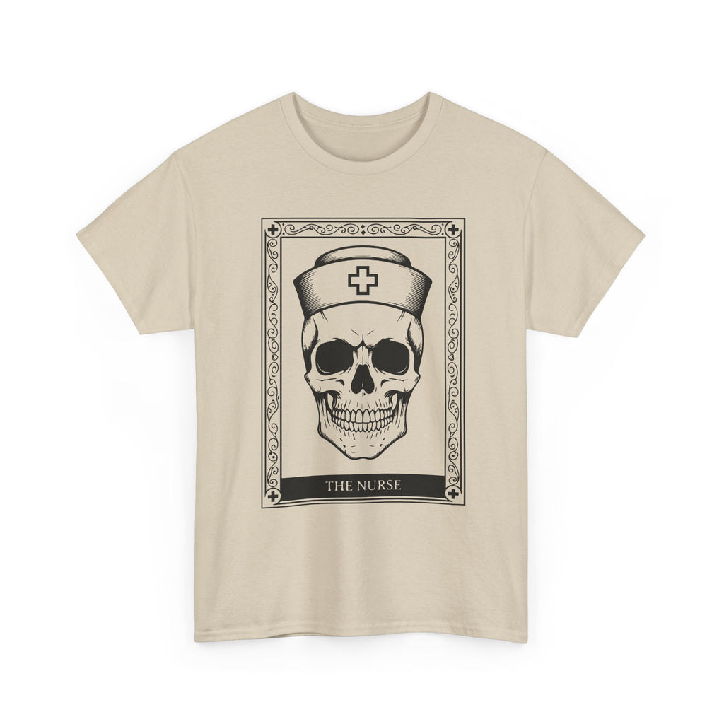 Nurse Skull Graphic Tee — Gothic Medical Skull T‑Shirt
