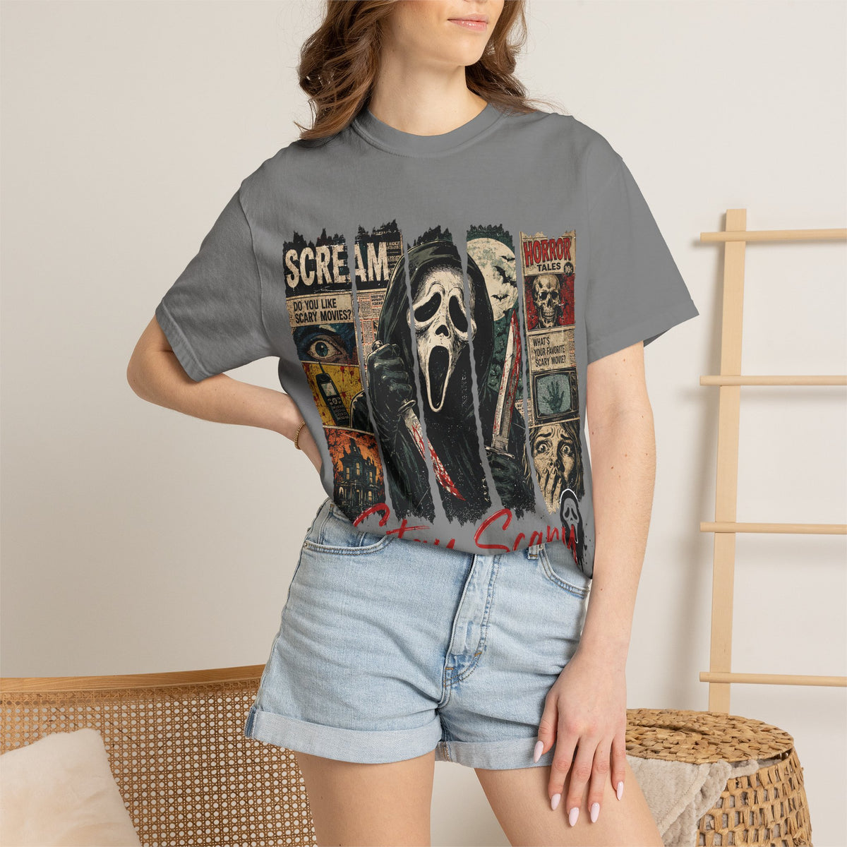 Scream 'Stay Scary' Horror Graphic T-Shirt