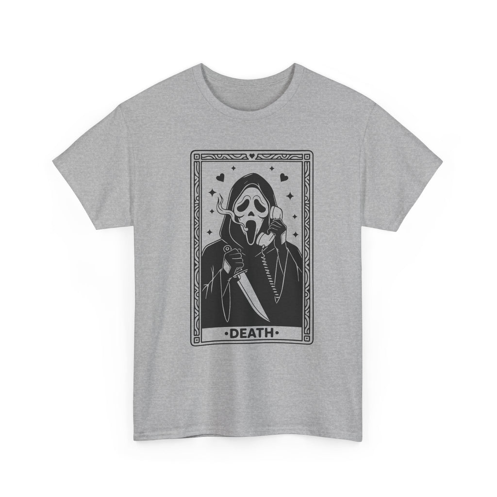 Death Tarot Card Tee — Gothic Skull Reaper Graphic T-Shirt
