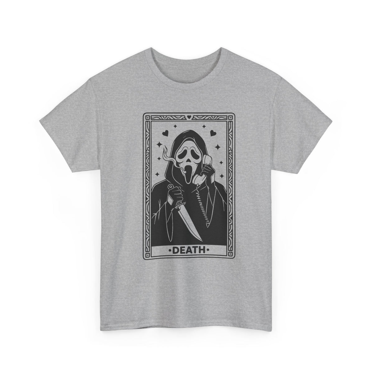 Death Tarot Card Tee — Gothic Skull Reaper Graphic T-Shirt
