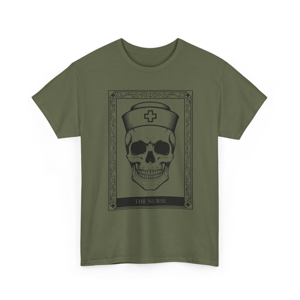 Nurse Skull Graphic Tee — Gothic Medical Skull T‑Shirt