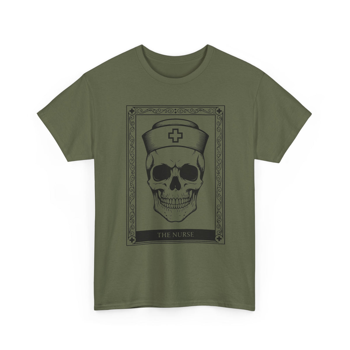 Nurse Skull Graphic Tee — Gothic Medical Skull T‑Shirt