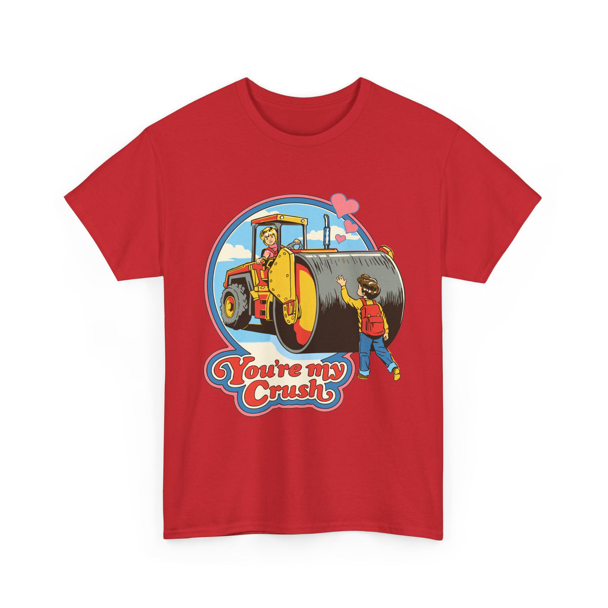 Vintage 'You're My Crush' Tee — Cute Construction Valentine T-Shirt