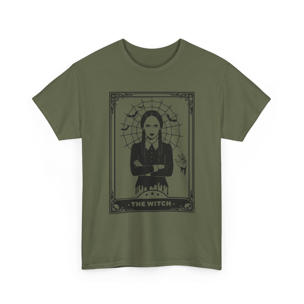 The Witch Graphic Tee - Gothic Tarot-Style Witch T-Shirt