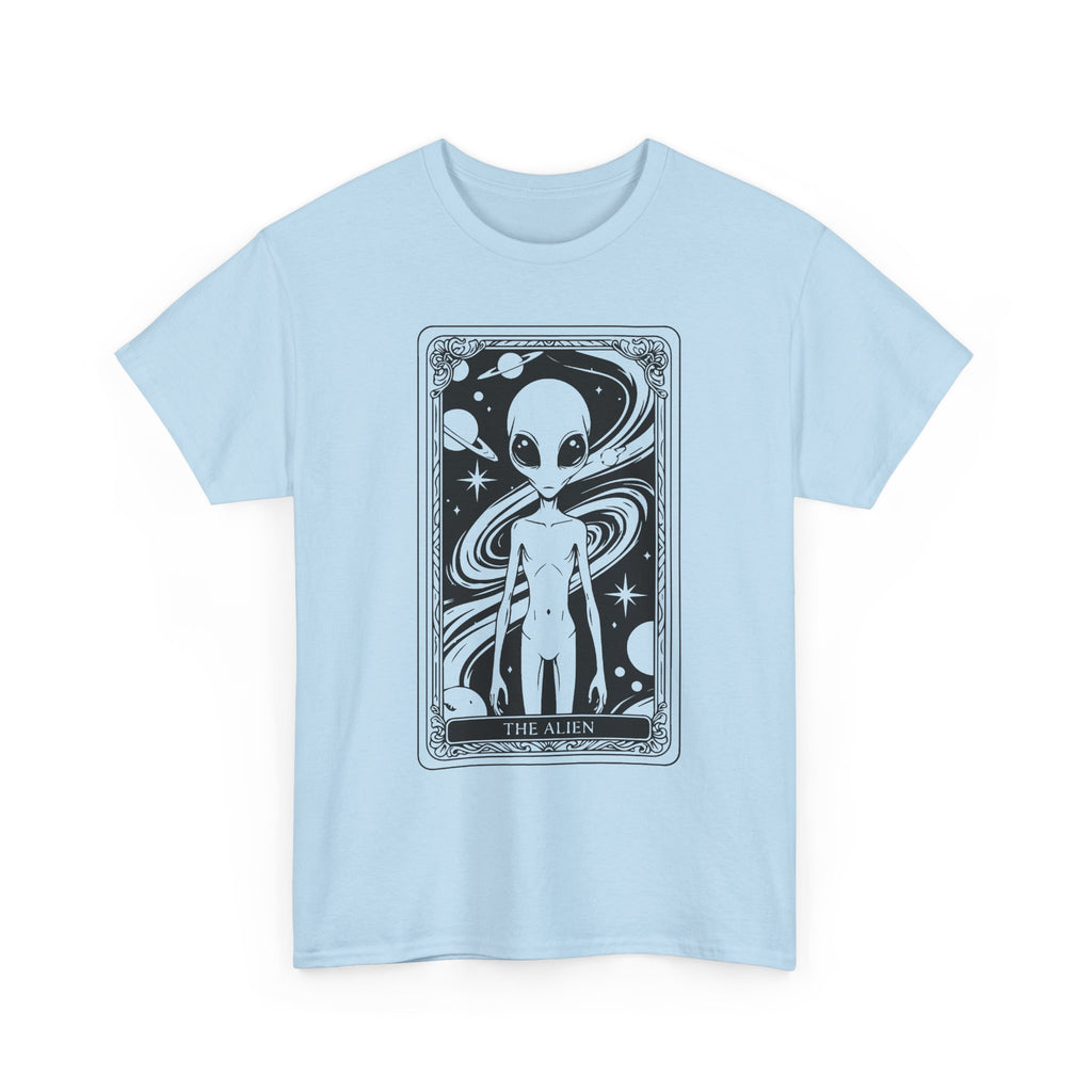 Alien Tarot Graphic Tee — Cosmic Space Alien Illustration Shirt