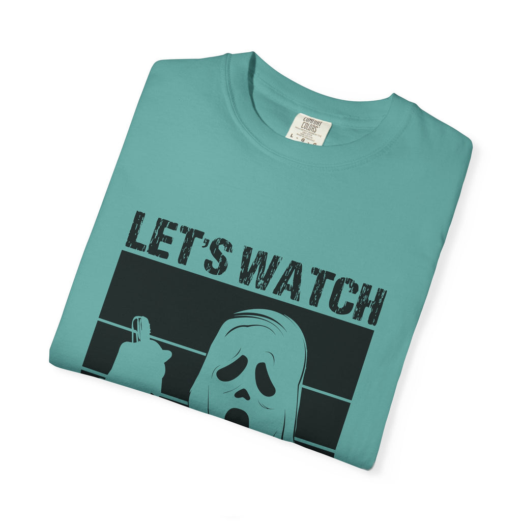 Scary Movies Tee — "Let’s Watch Scary Movies" Horror Graphic T-Shirt