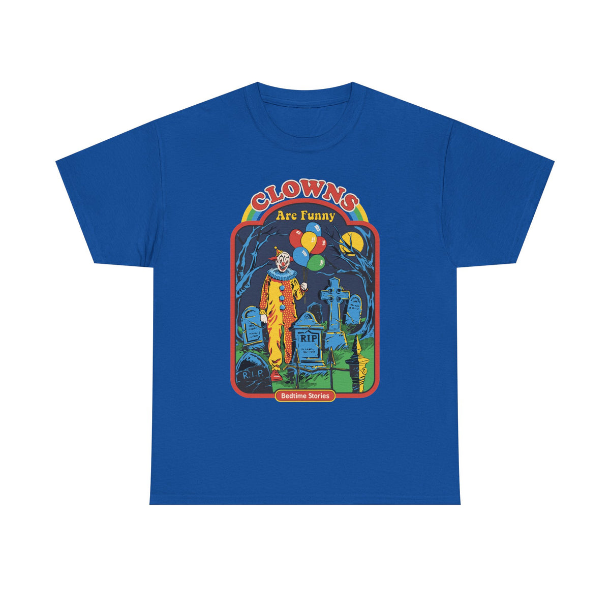 Creepy Clown Graveyard T-Shirt — "Clowns Are Funny" Halloween Tee