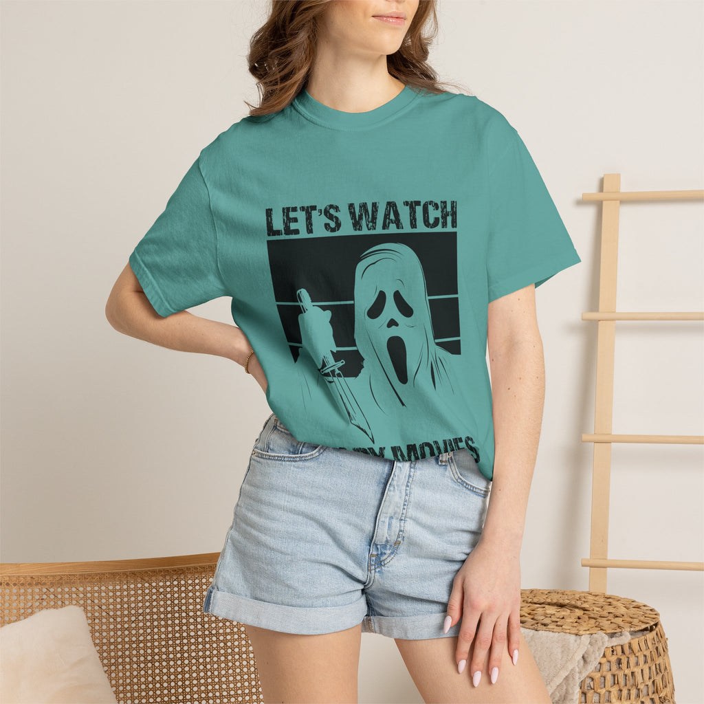 Scary Movies Tee — "Let’s Watch Scary Movies" Horror Graphic T-Shirt