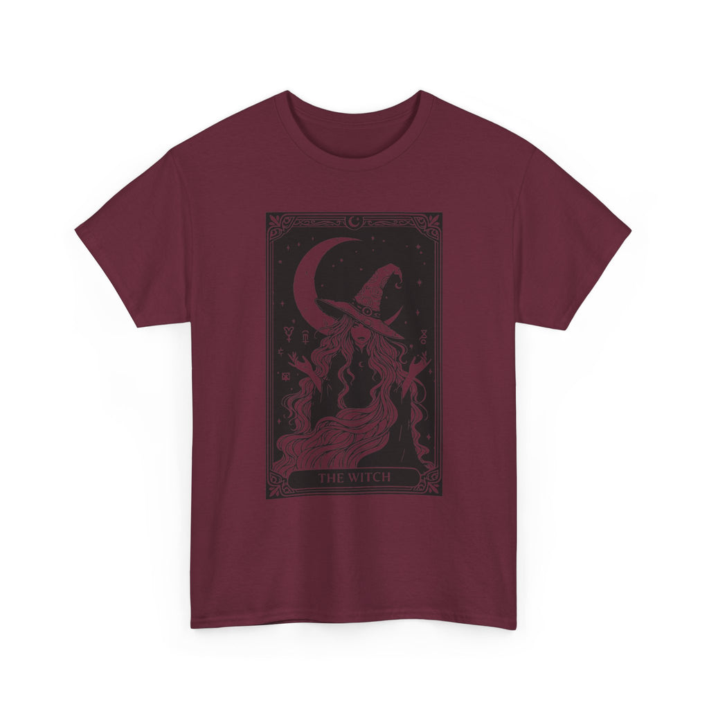 Witch & Moon T-Shirt — Mystical Tarot Art Graphic Tee