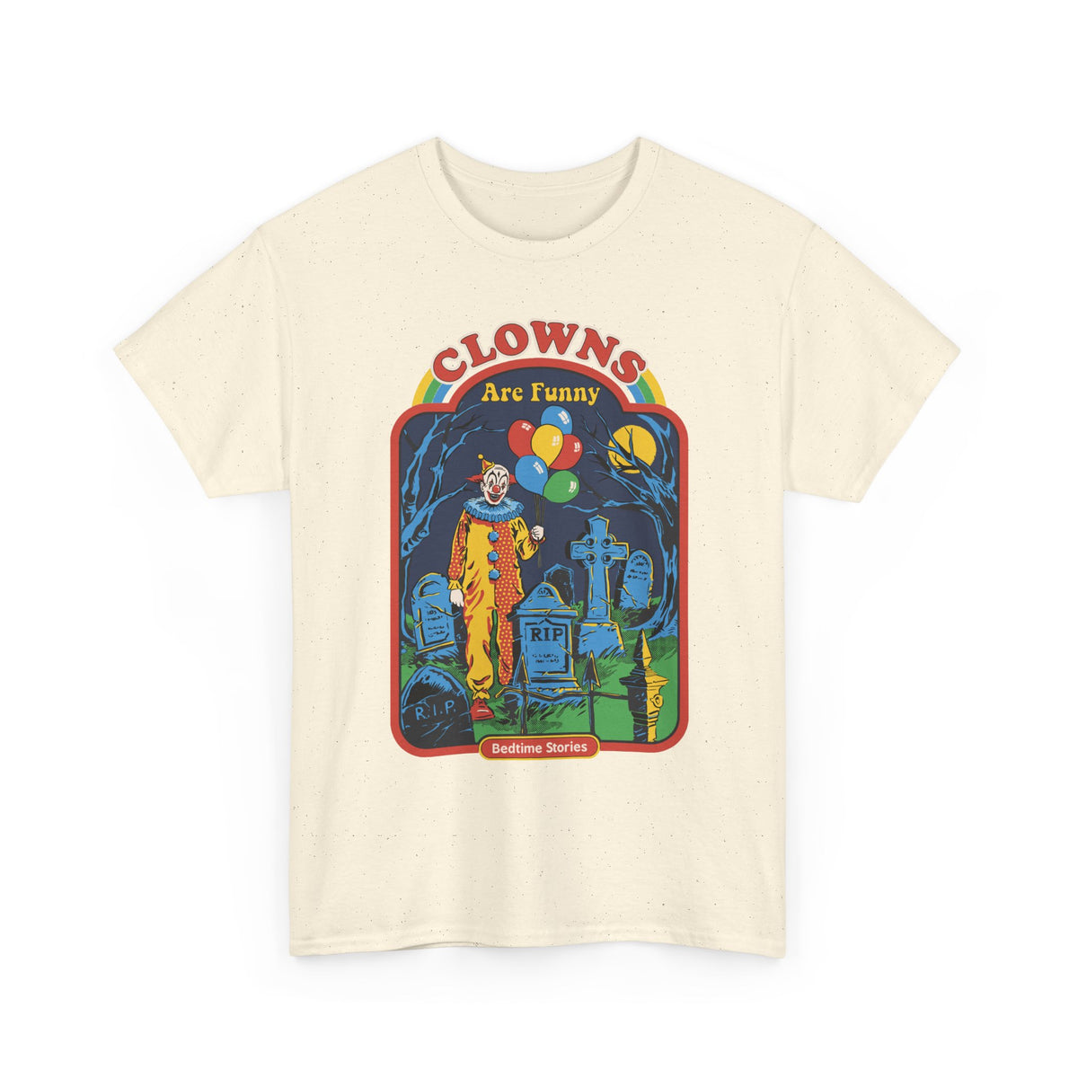 Creepy Clown Graveyard T-Shirt — "Clowns Are Funny" Halloween Tee