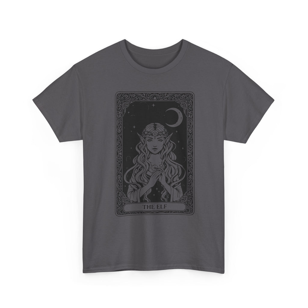 The Elf Tarot Card Tee — Mystical Moon Illustration T-Shirt