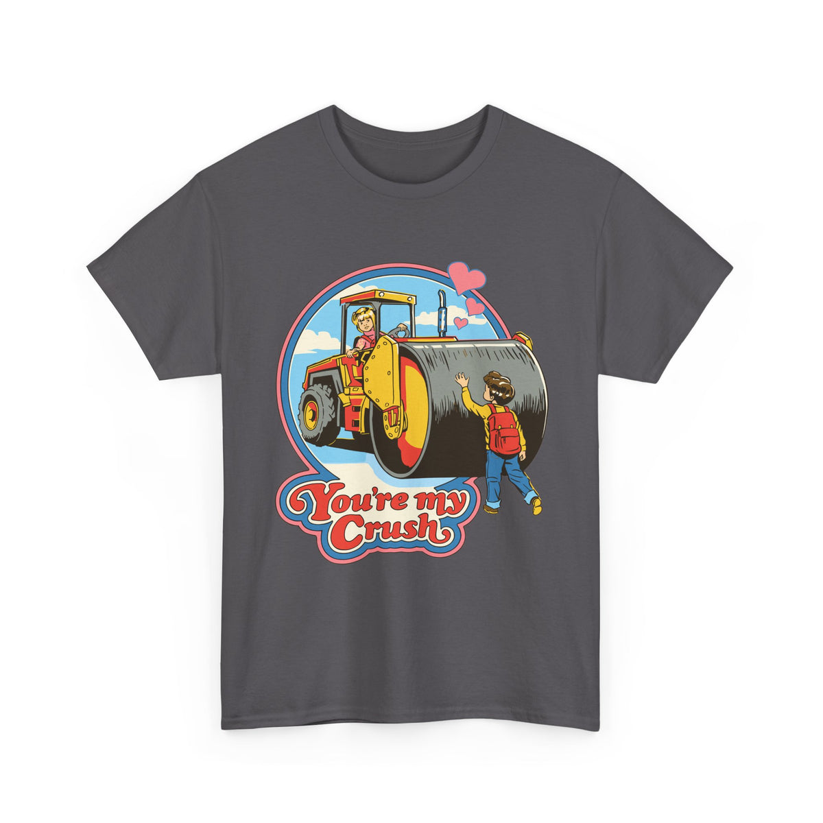 Vintage 'You're My Crush' Tee — Cute Construction Valentine T-Shirt