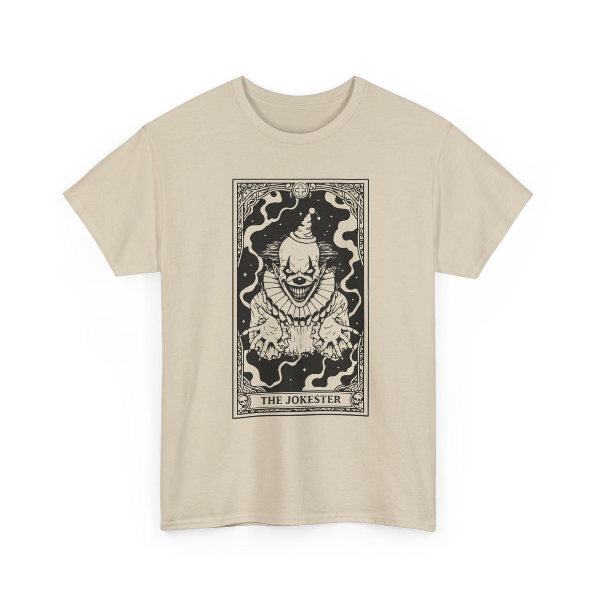 The Jokester Tarot T-Shirt — Gothic Clown Graphic Tee