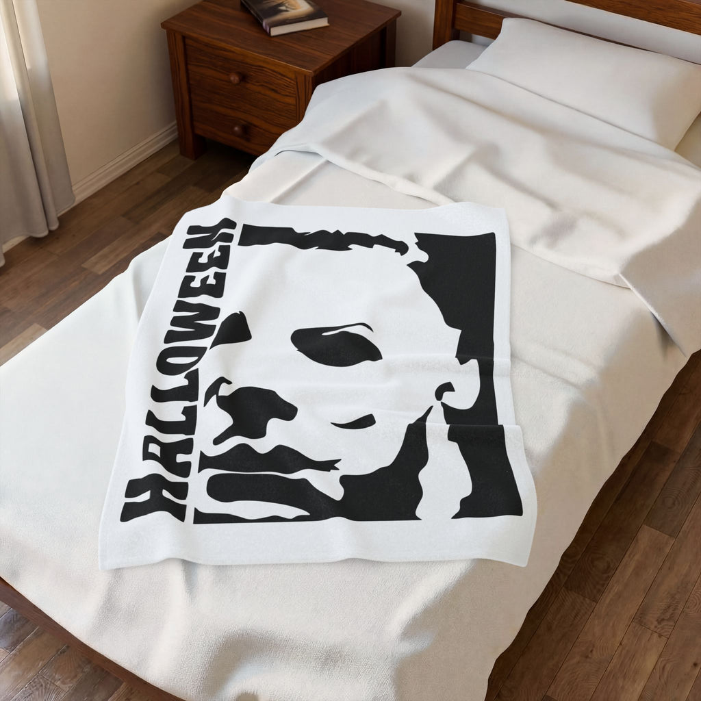 Halloween Michael Myers Velveteen Plush Blanket – Horror Movie Throw