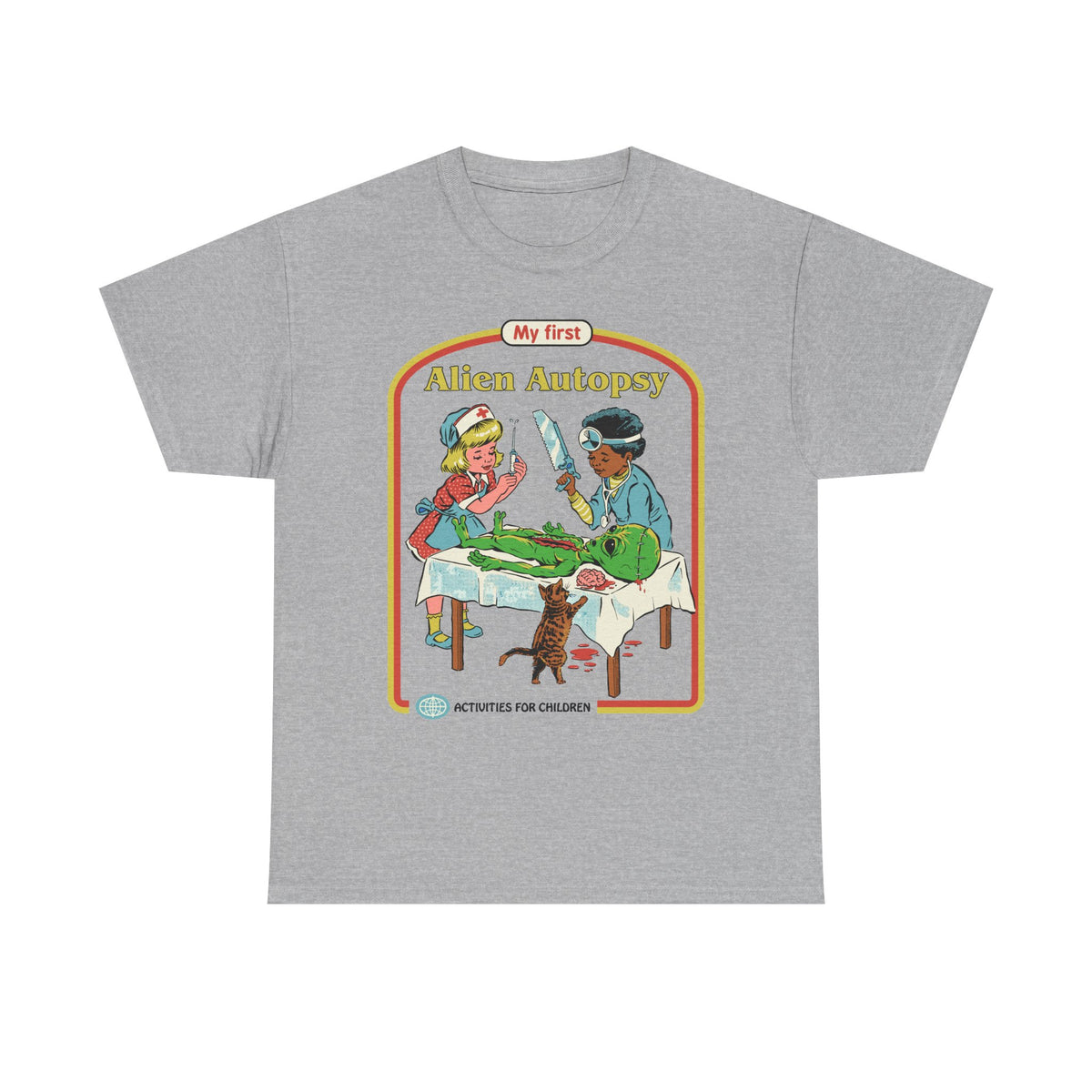 Kids' Novelty Tee — "My First Alien Autopsy" Retro Illustration