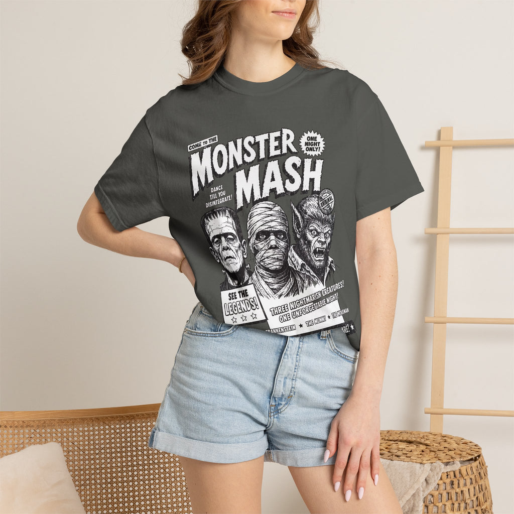 Monster Mash Vintage Horror T-Shirt — Retro Frankenstein Wolfman Mummy Concert Poster