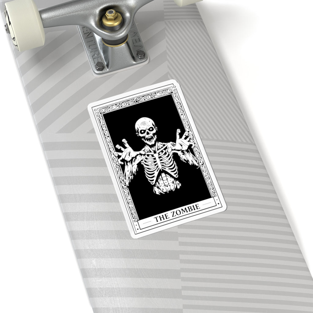 Zombie Tarot Sticker — The Zombie Kiss-Cut Horror Decal